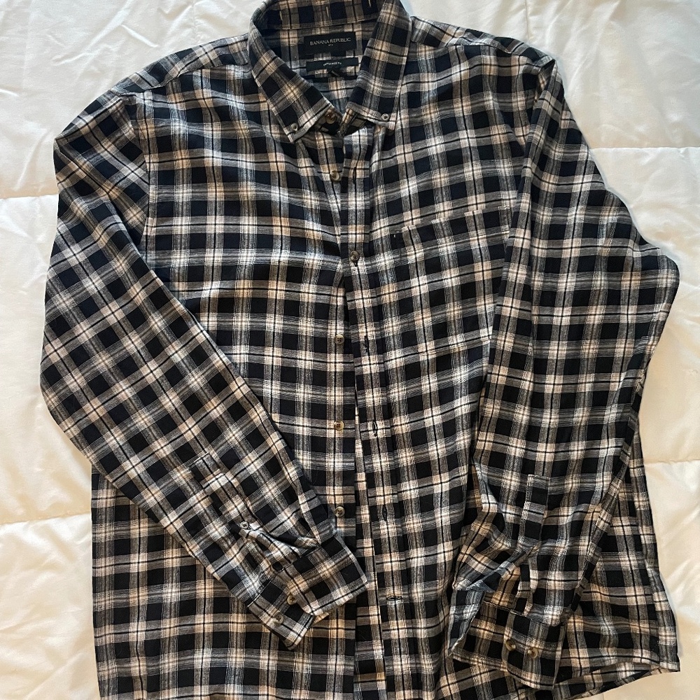 Mens Banana Republic Long Sleeve Button Down